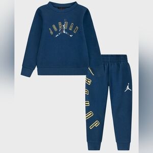 Jordan Kid Boys Blue Sweatshirt & Joggers 2 Piece Set Size 2T